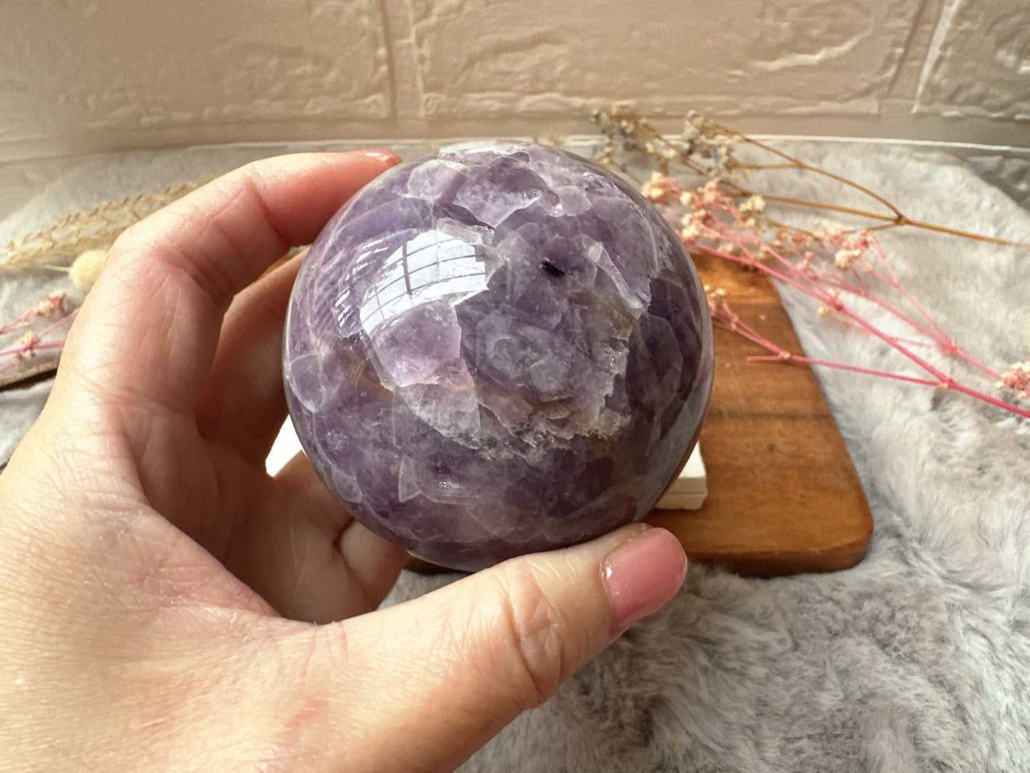 Amethyst Lace Agate Sphere