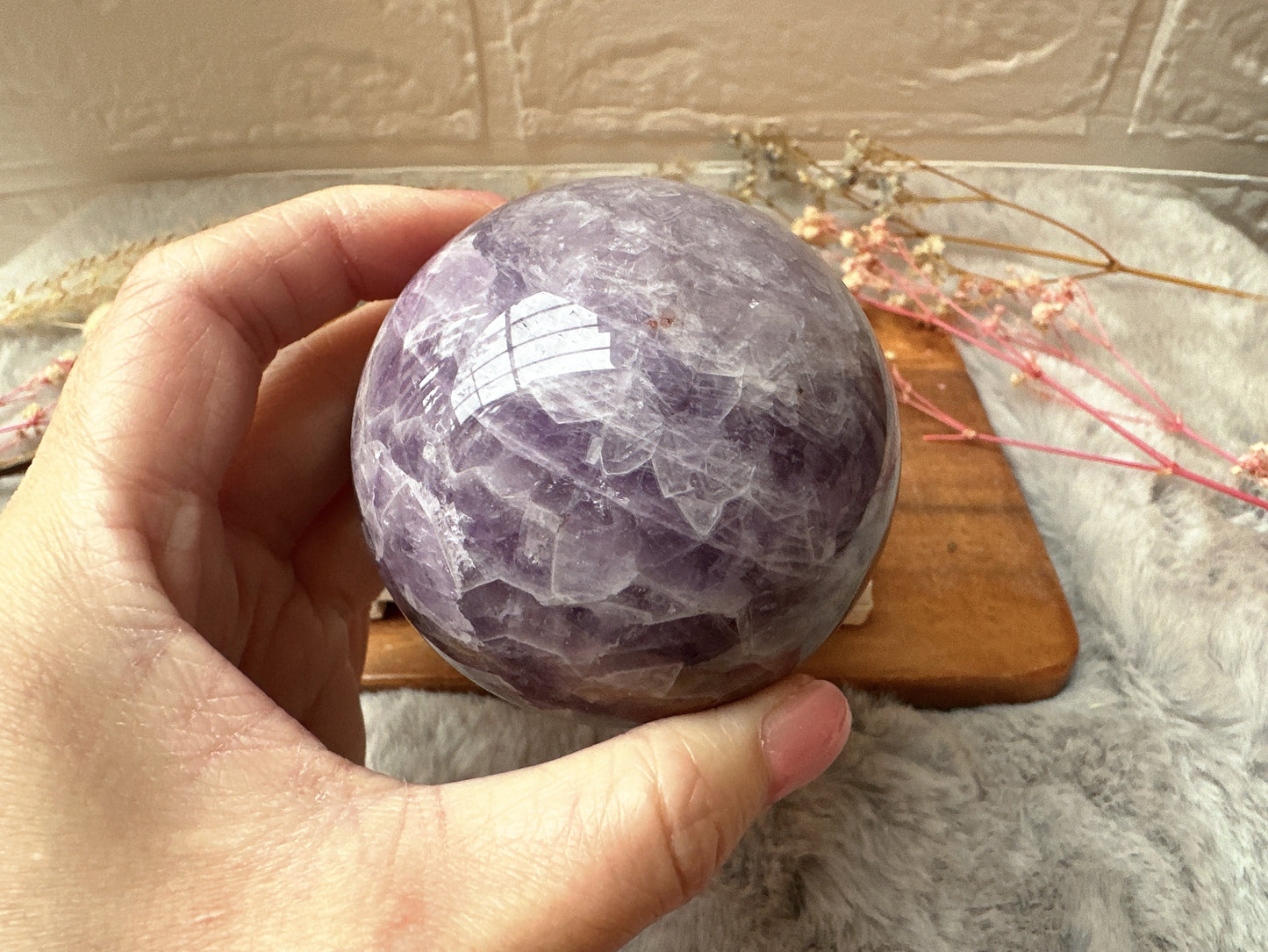 Amethyst Lace Agate Sphere
