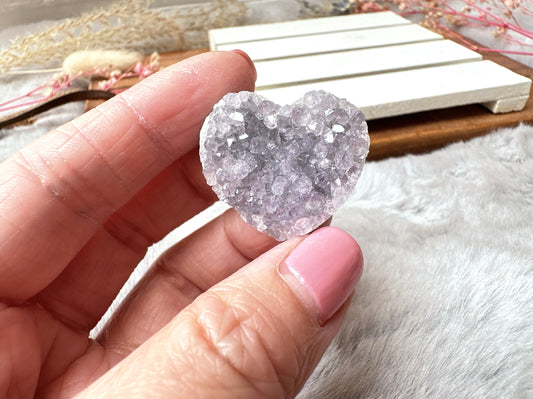 Mini Amethyst Heart Cluster