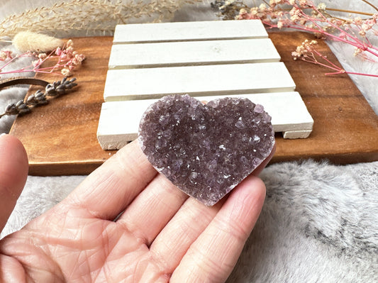 Small Amethyst Heart Cluster