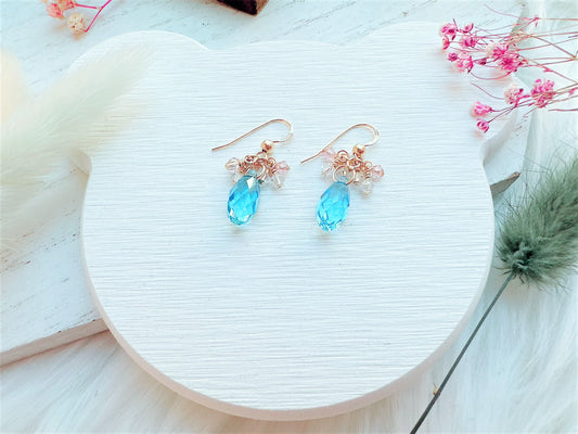 Briolette Crystal Cluster Earrings