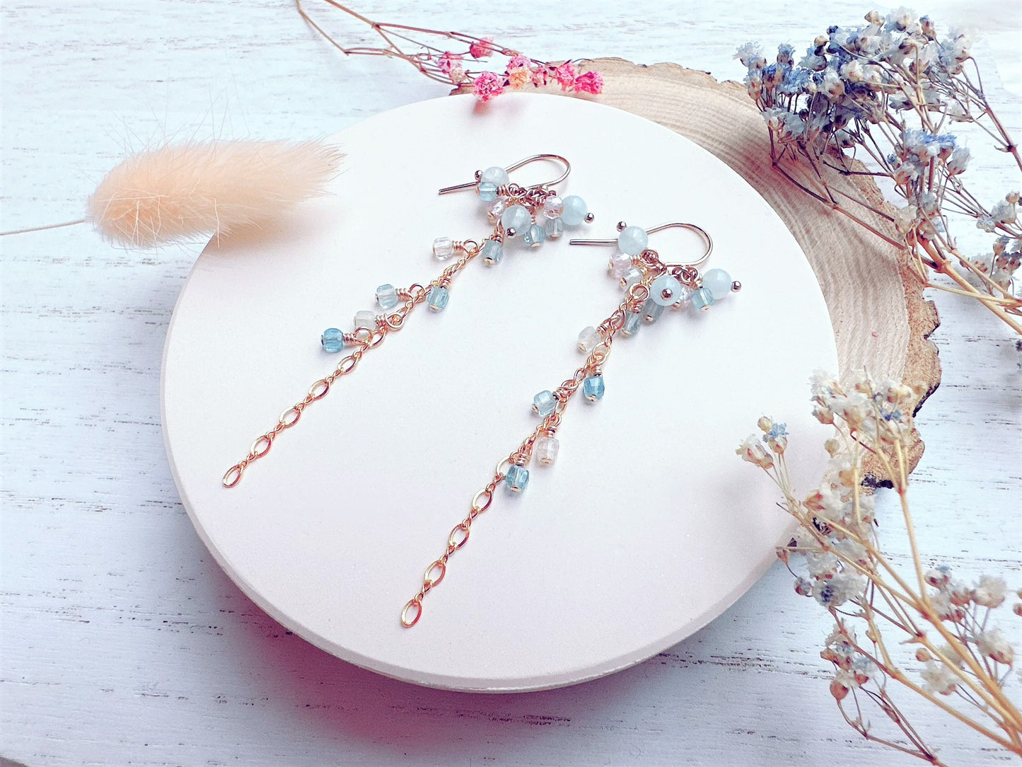 Mini Gemstone Cluster Earrings