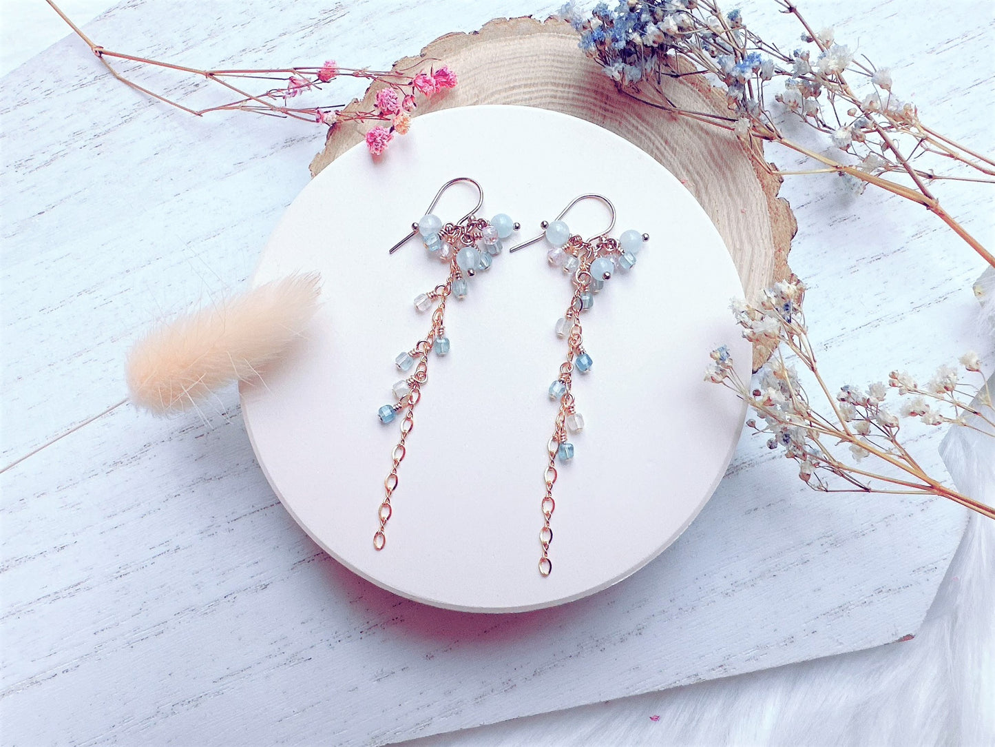 Mini Gemstone Cluster Earrings