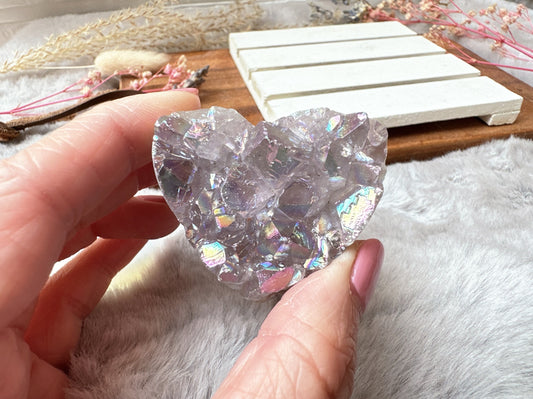 Angel Aura Amethyst Heart Cluster