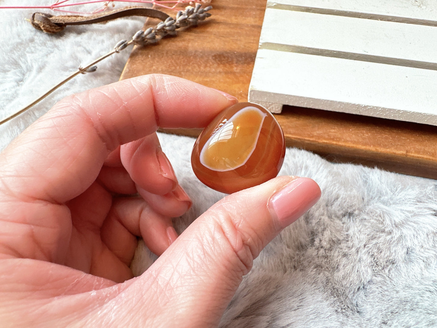 Banded Carnelian Tumble