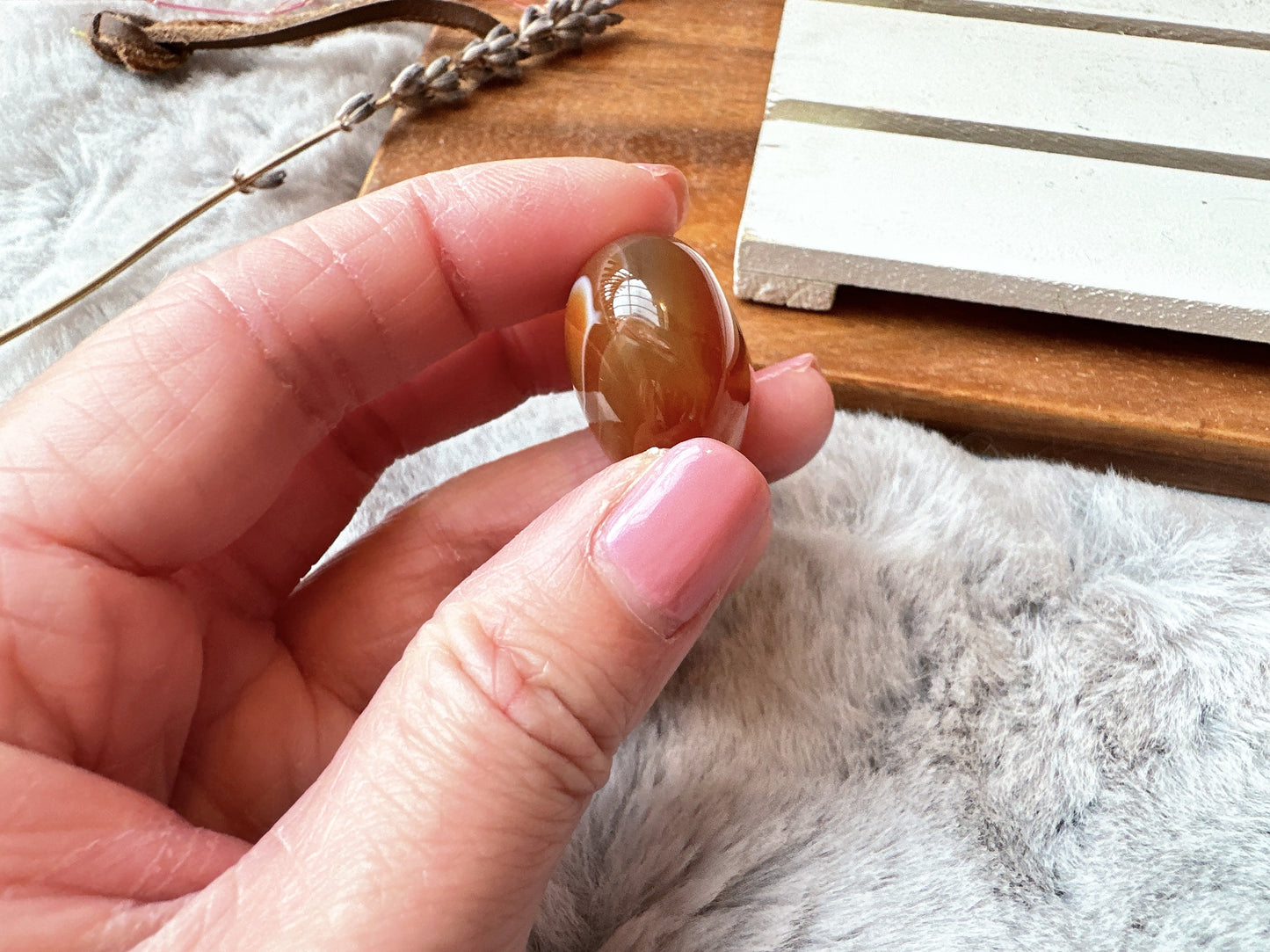 Banded Carnelian Tumble