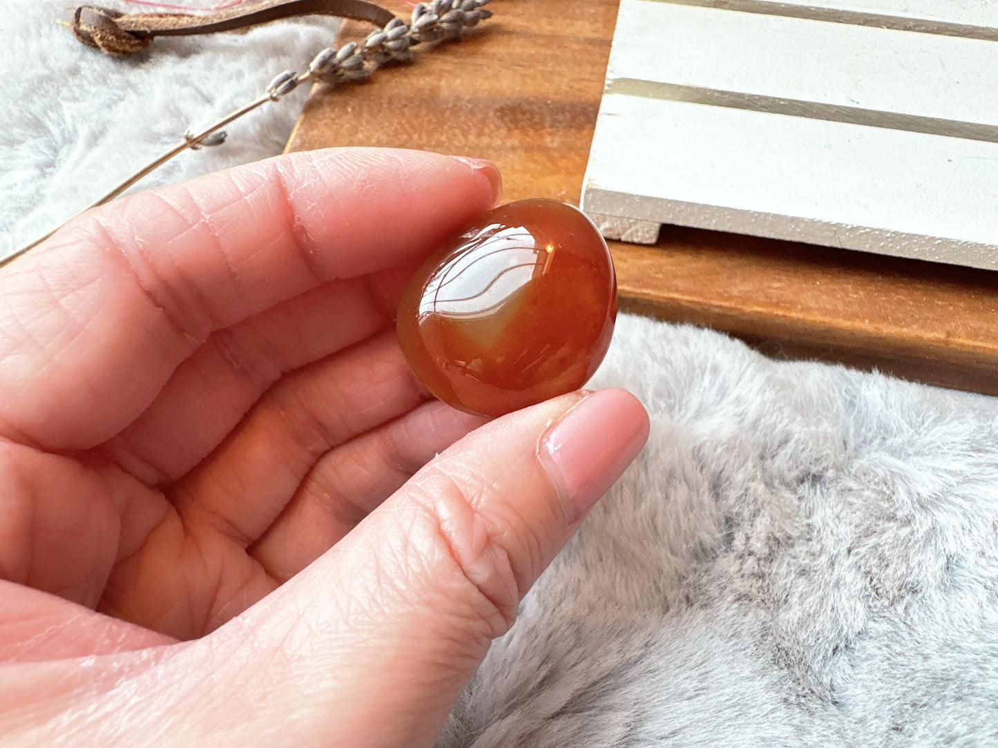 Banded Carnelian Tumble
