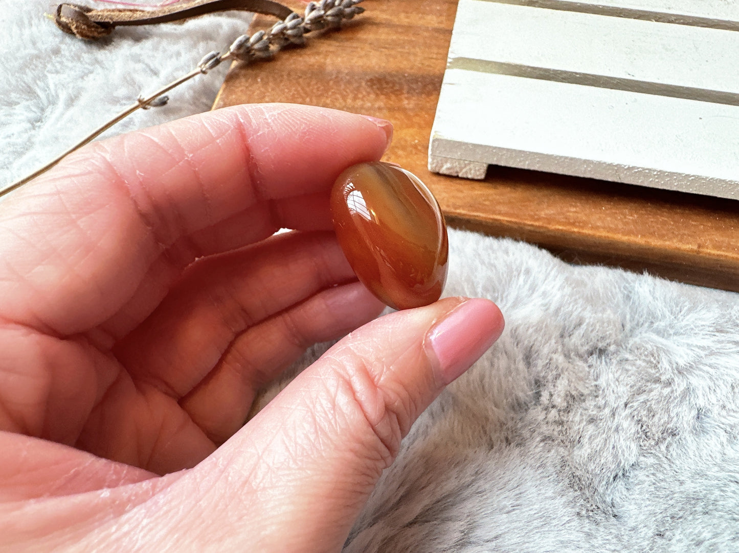 Banded Carnelian Tumble