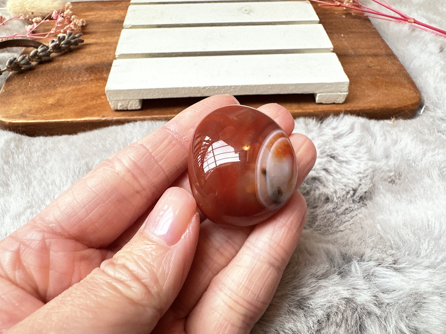 Banded Carnelian Tumble