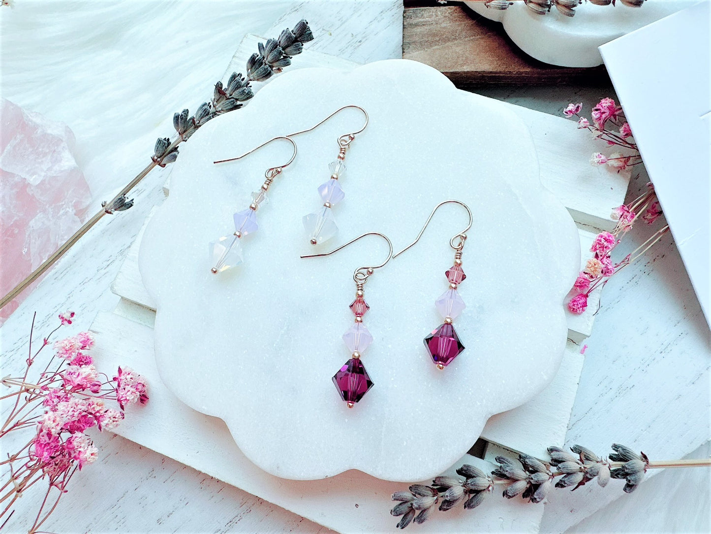 Cute Bicone Crystal Earrings