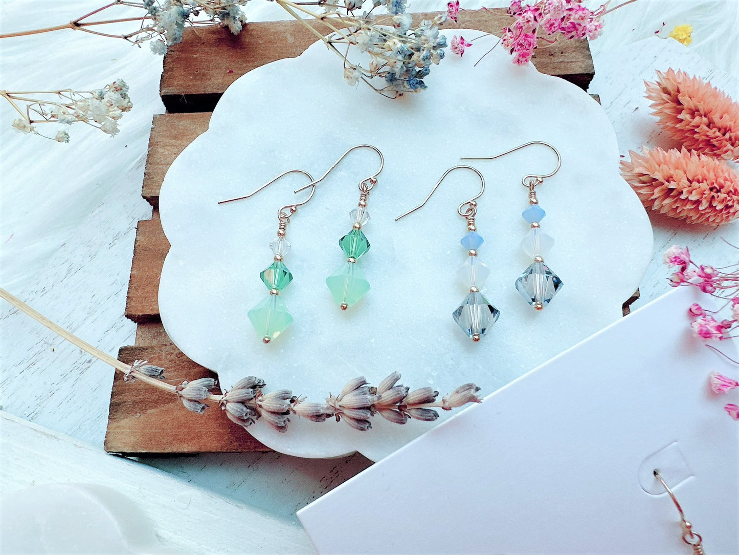 Cute Bicone Crystal Earrings