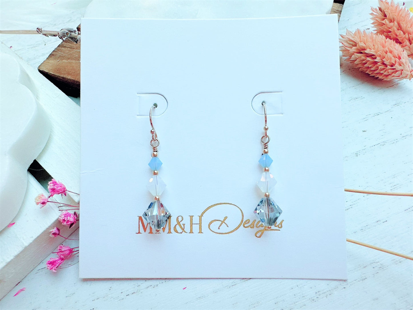 Cute Bicone Crystal Earrings