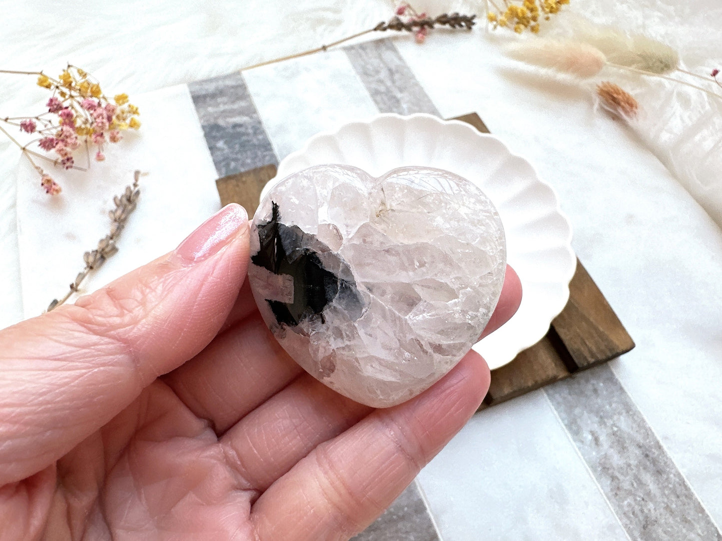 Small Black Agate Heart