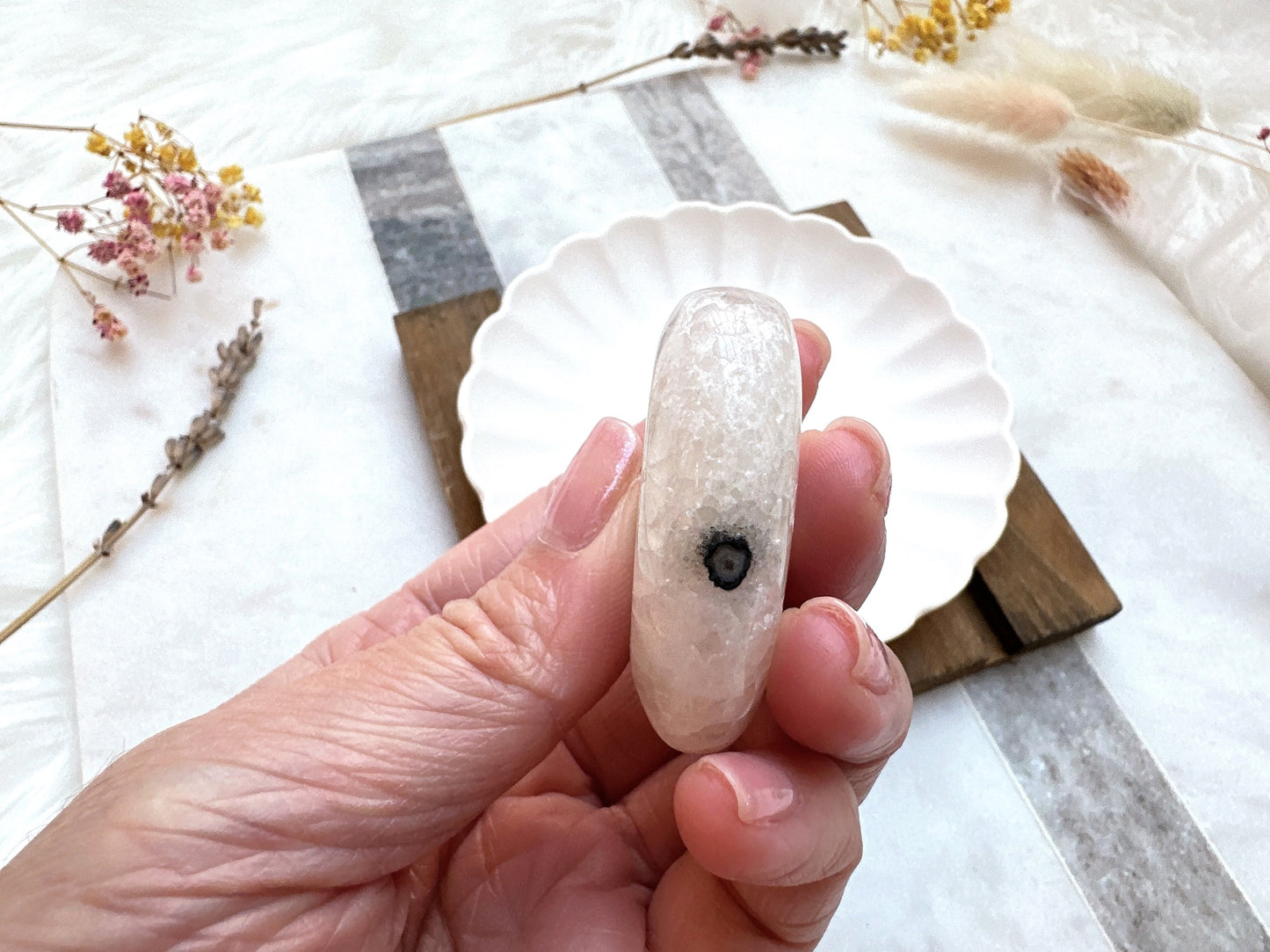 Small Black Agate Heart