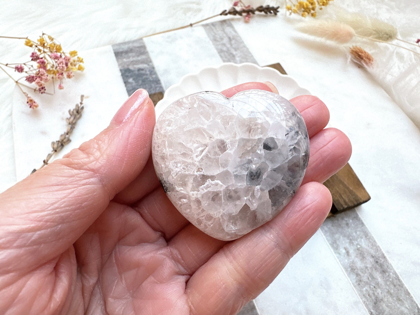 Small Black Agate Heart