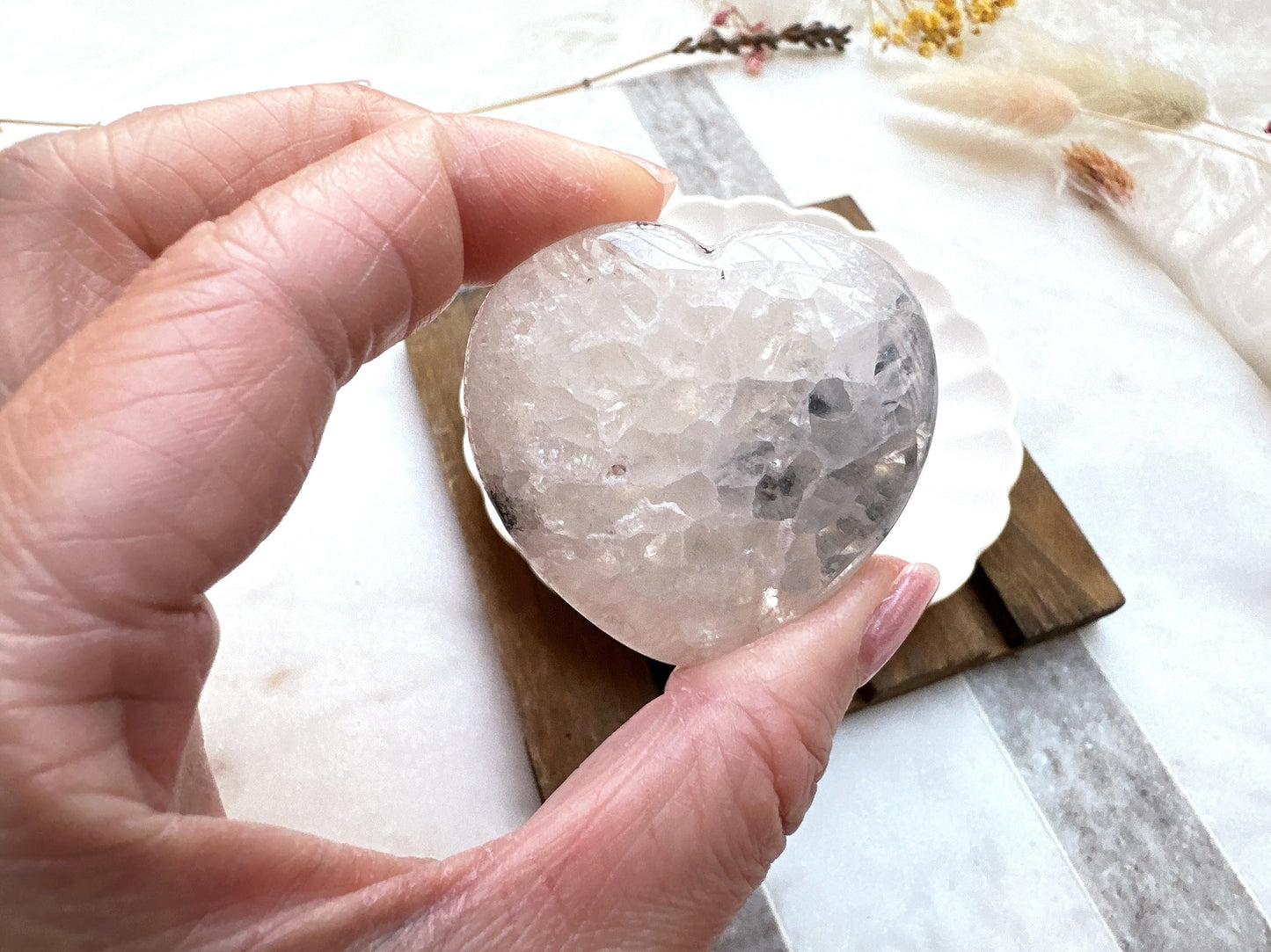 Small Black Agate Heart