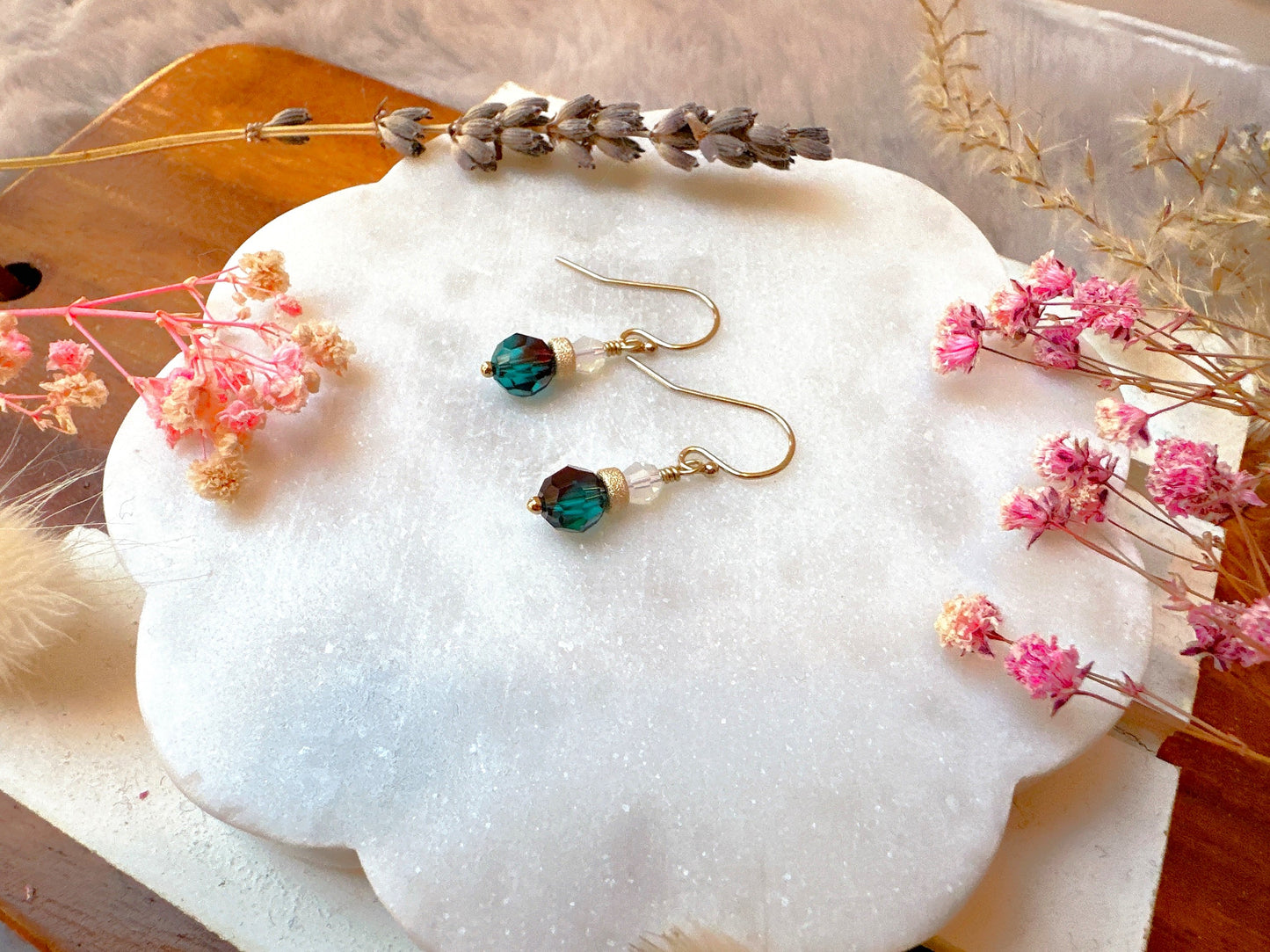 Crystal Earrings with Stardust Bead