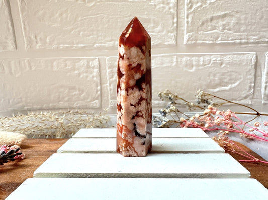 Small Carnelian Flower Agate Tower