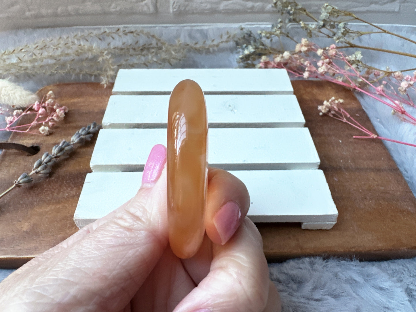 Banded Carnelian Worry Stone