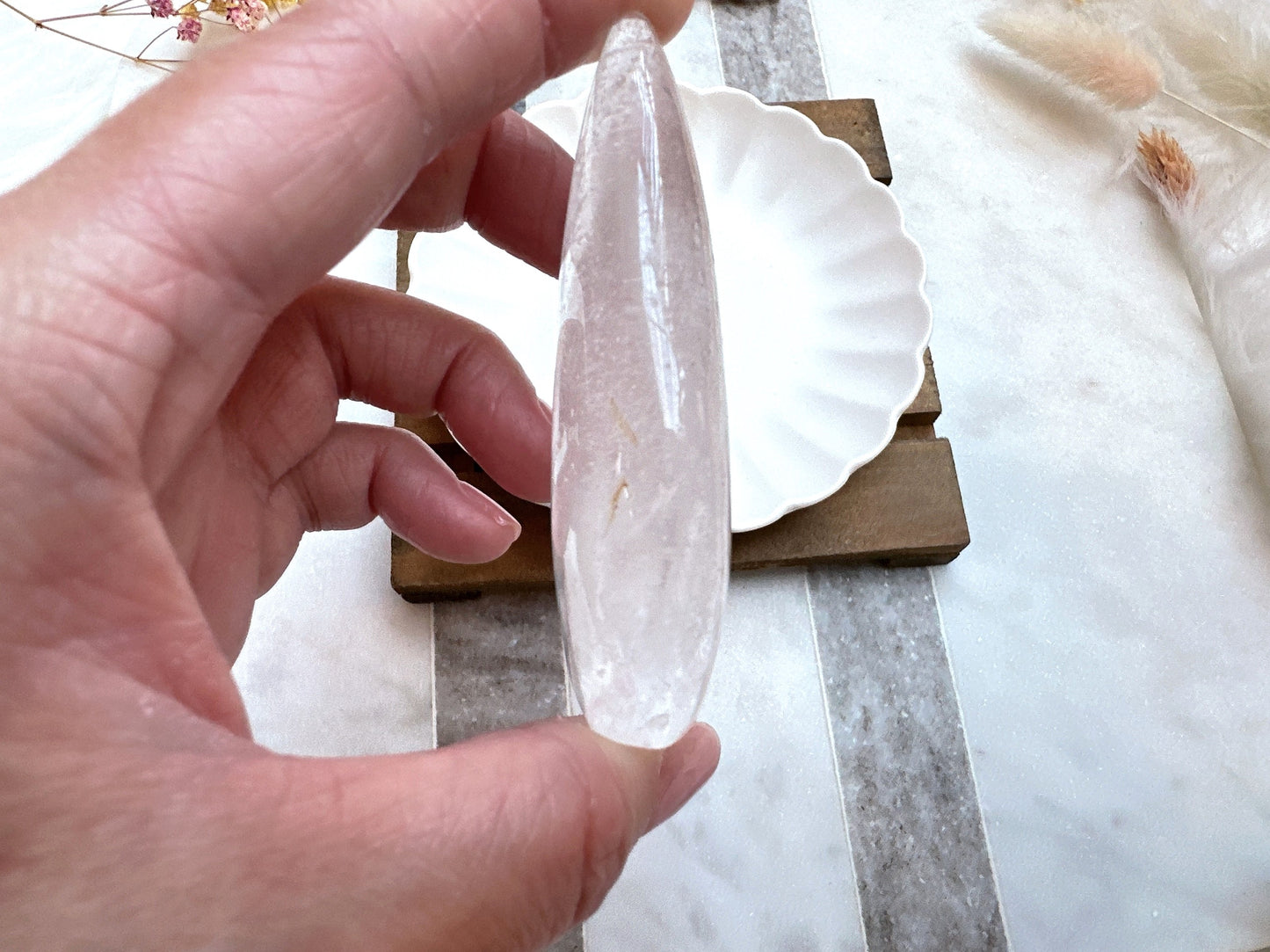Small Clear Quartz Flame