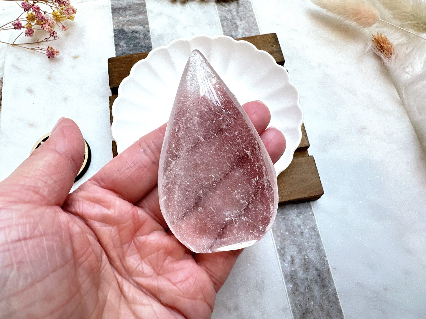 Small Clear Quartz Flame
