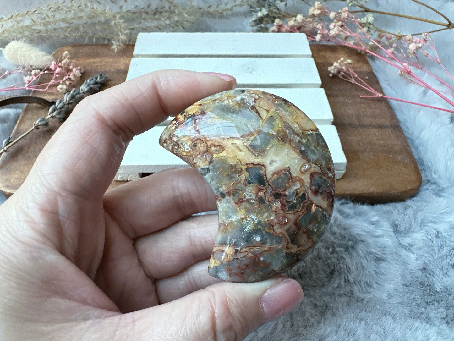 Crazy Lace Agate Moon