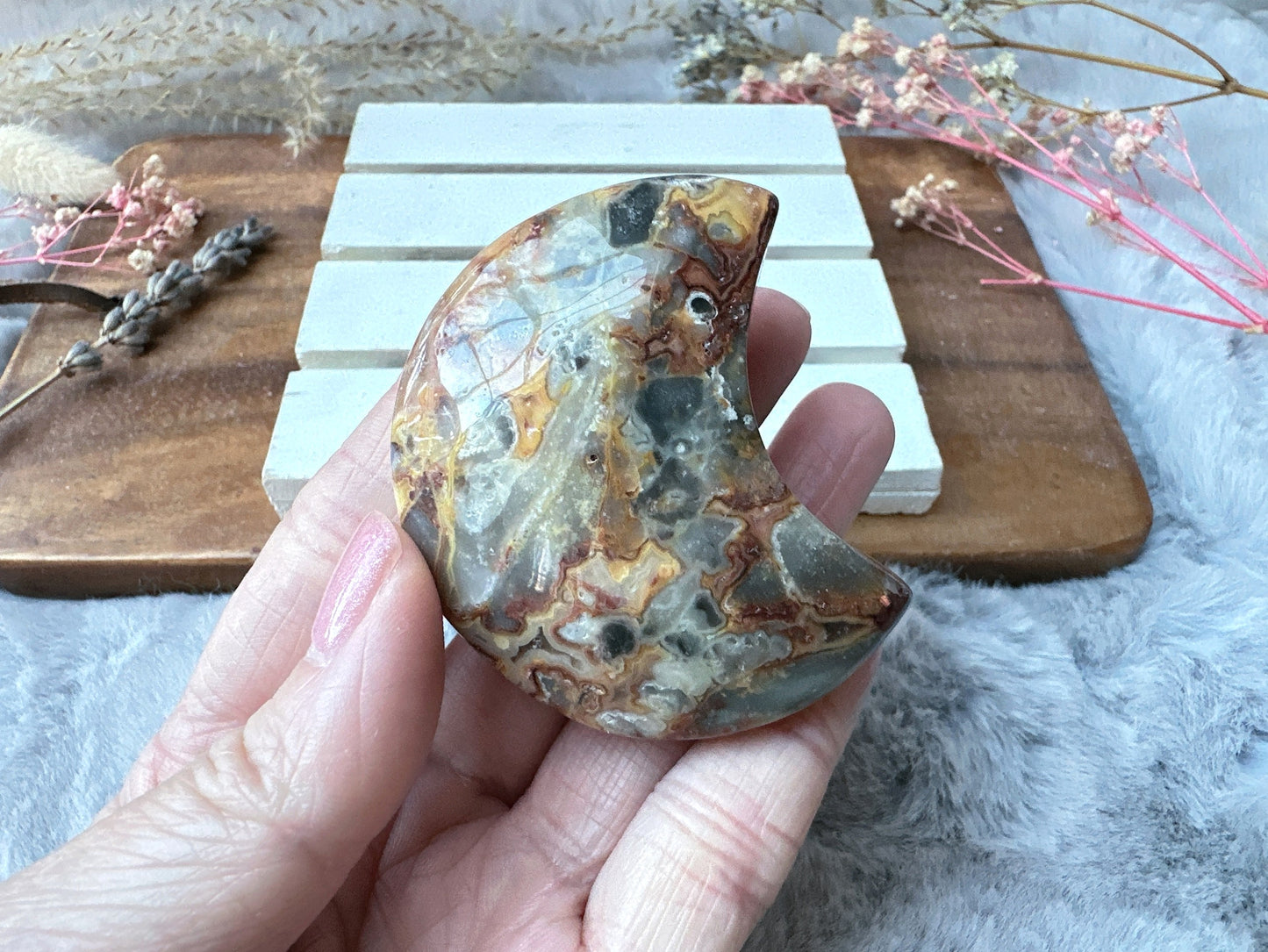 Crazy Lace Agate Moon