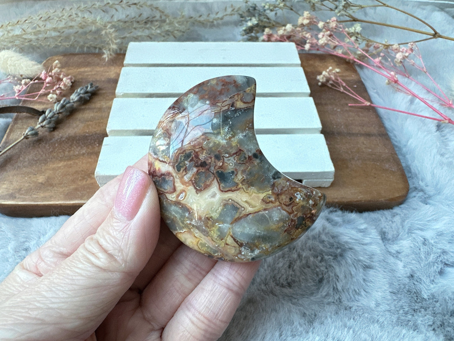 Crazy Lace Agate Moon
