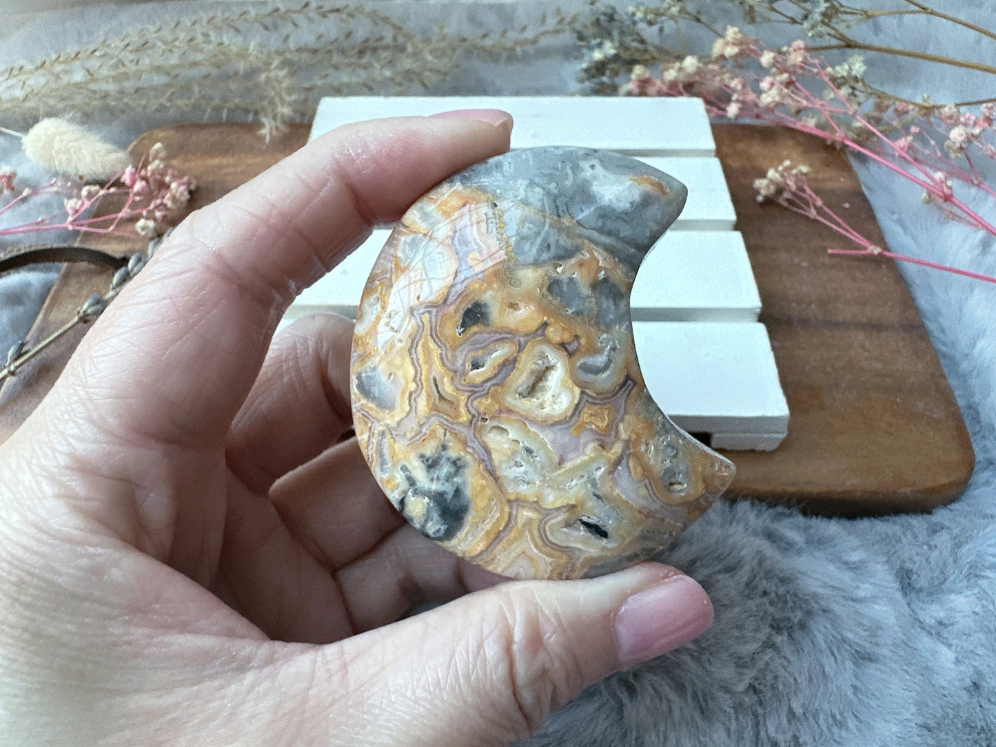 Crazy Lace Agate Moon