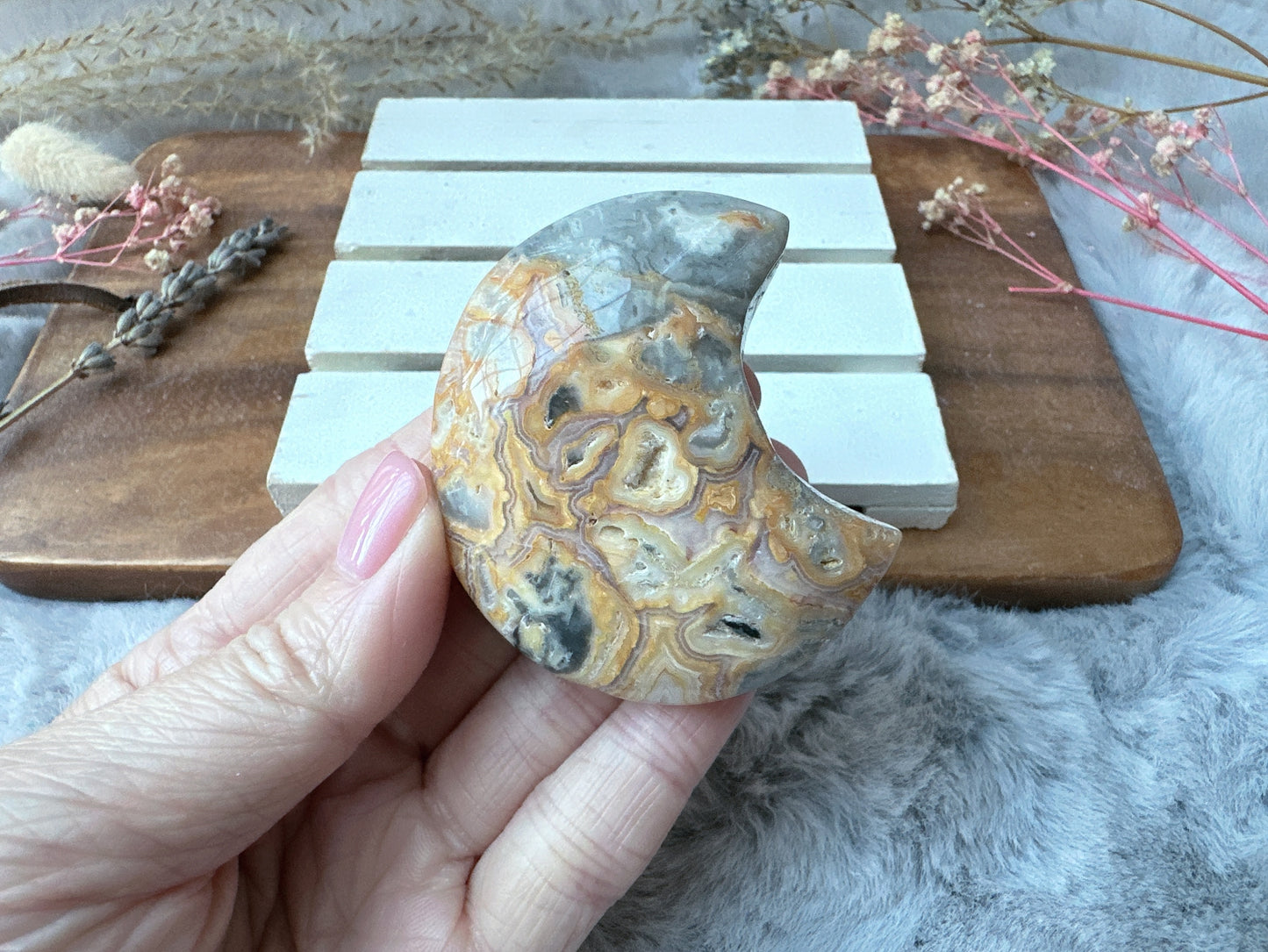 Crazy Lace Agate Moon