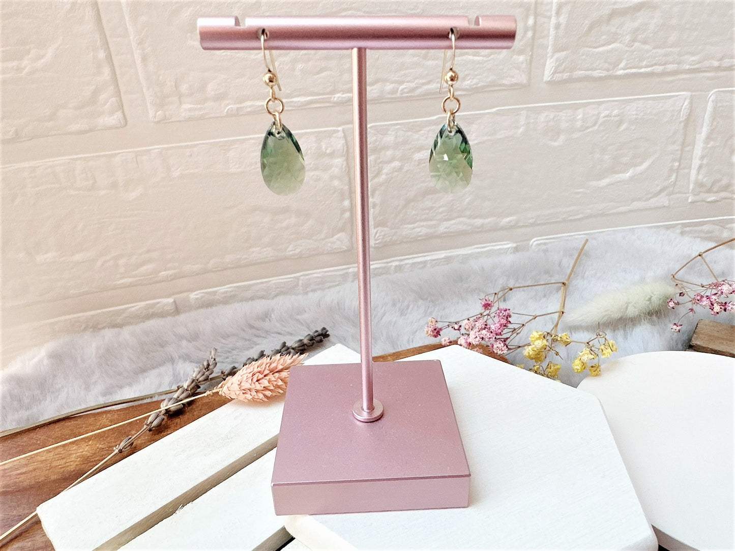 Crystal Pear Drop Earrings
