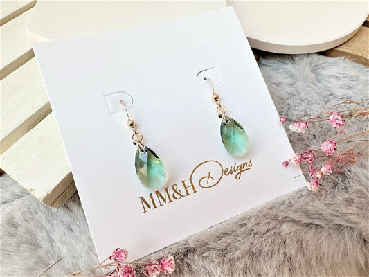 Crystal Pear Drop Earrings