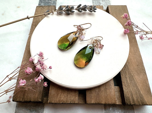 Elegant Crystal Pear Drop Earrings