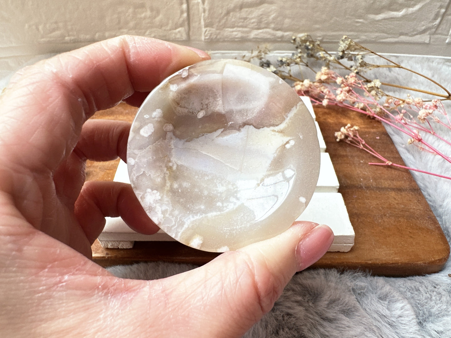 Mini Flower Agate Bowl/Dish