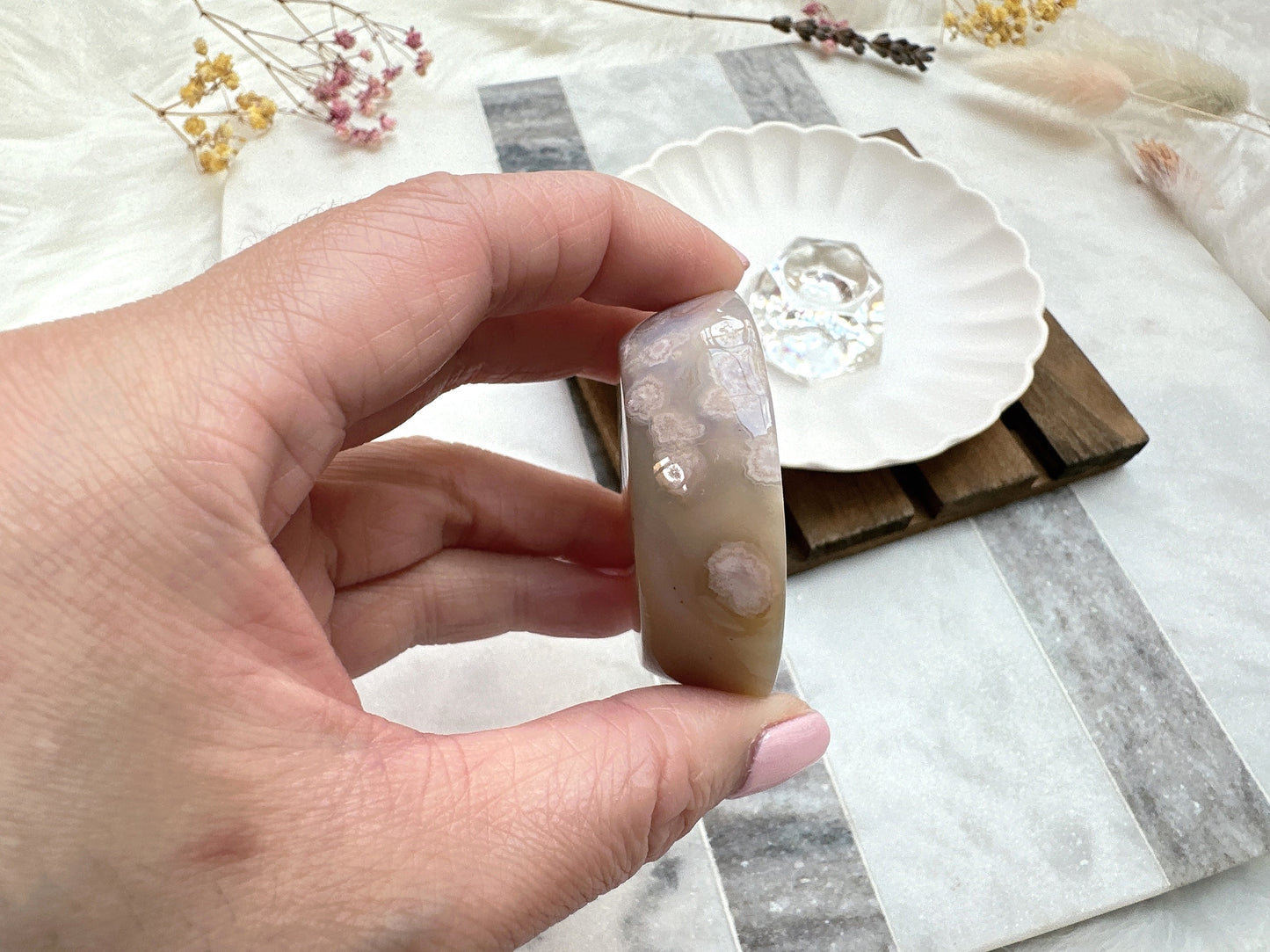 Mini Flower Agate Bowl/Dish