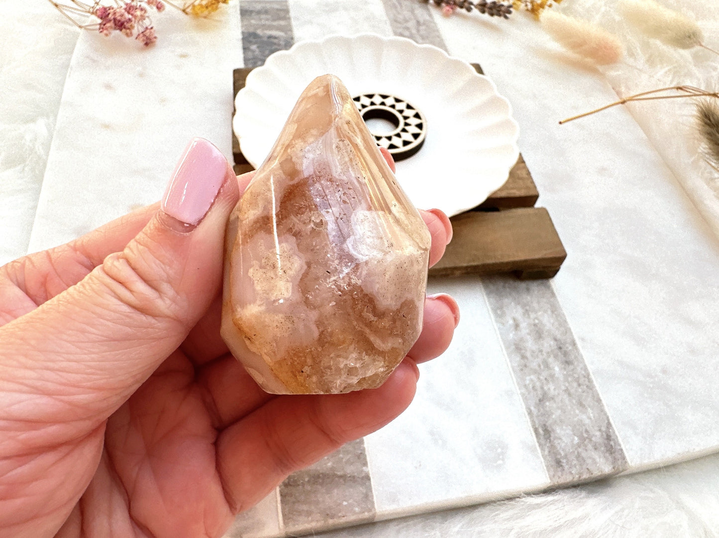 Small Flower Agate Flame