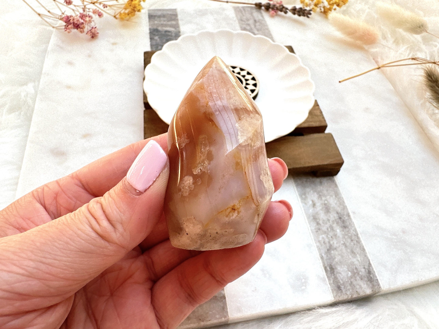 Small Flower Agate Flame