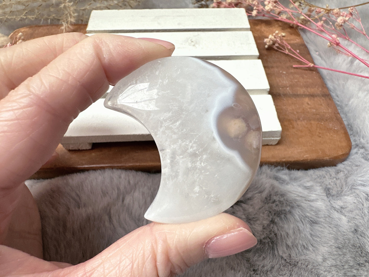 Flower Agate Moon