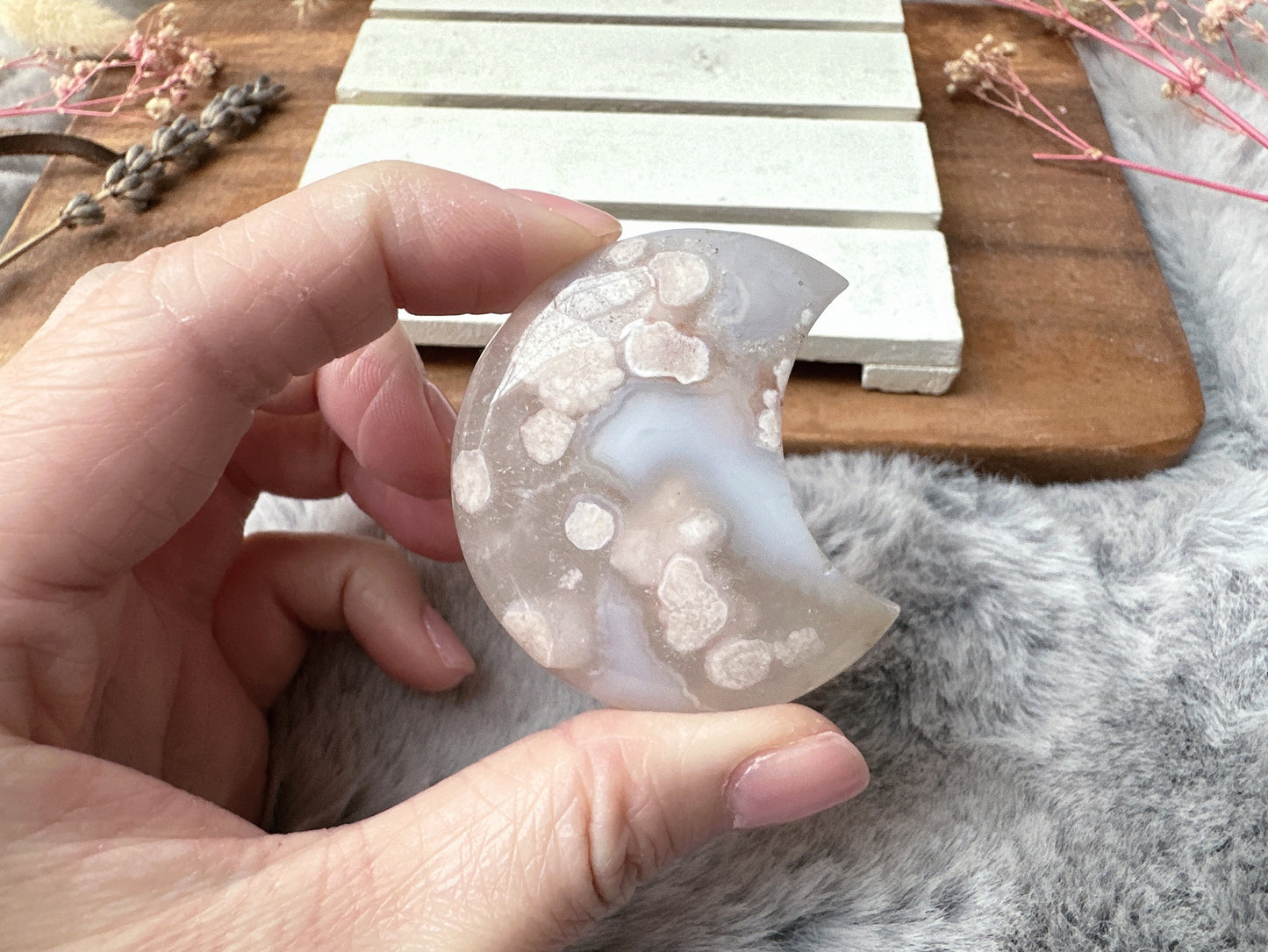 Flower Agate Moon