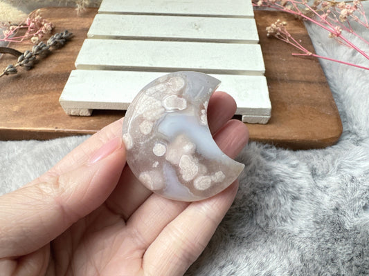 Flower Agate Moon