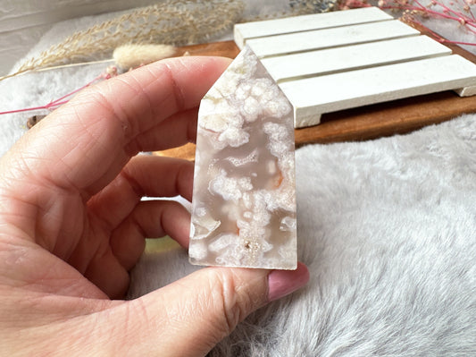 Small Flower Agate Tower Obelisk