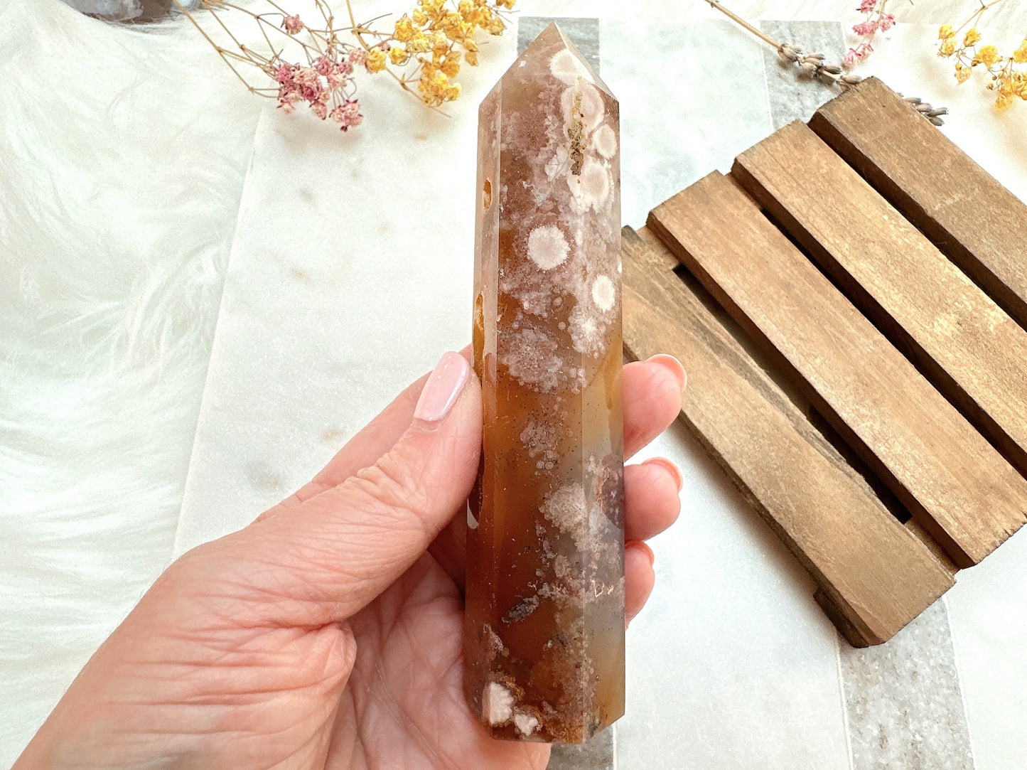 Flower Agate Tower Obelisk