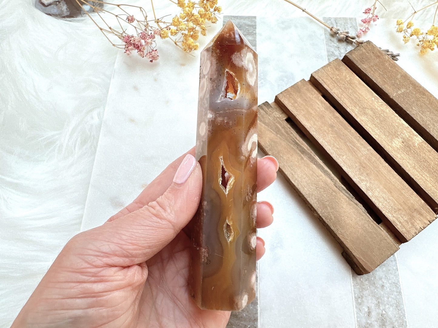 Flower Agate Tower Obelisk