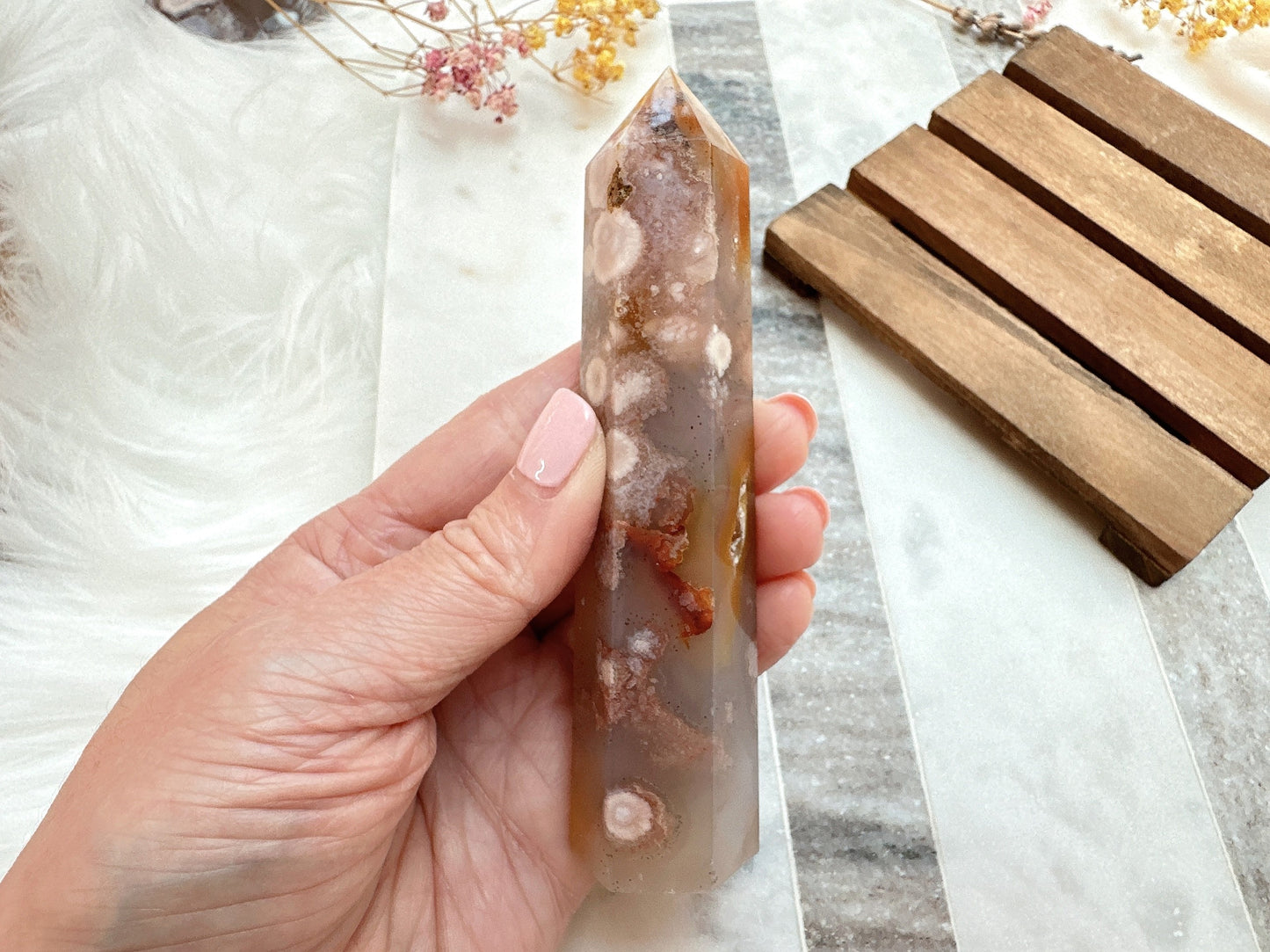 Flower Agate Tower Obelisk