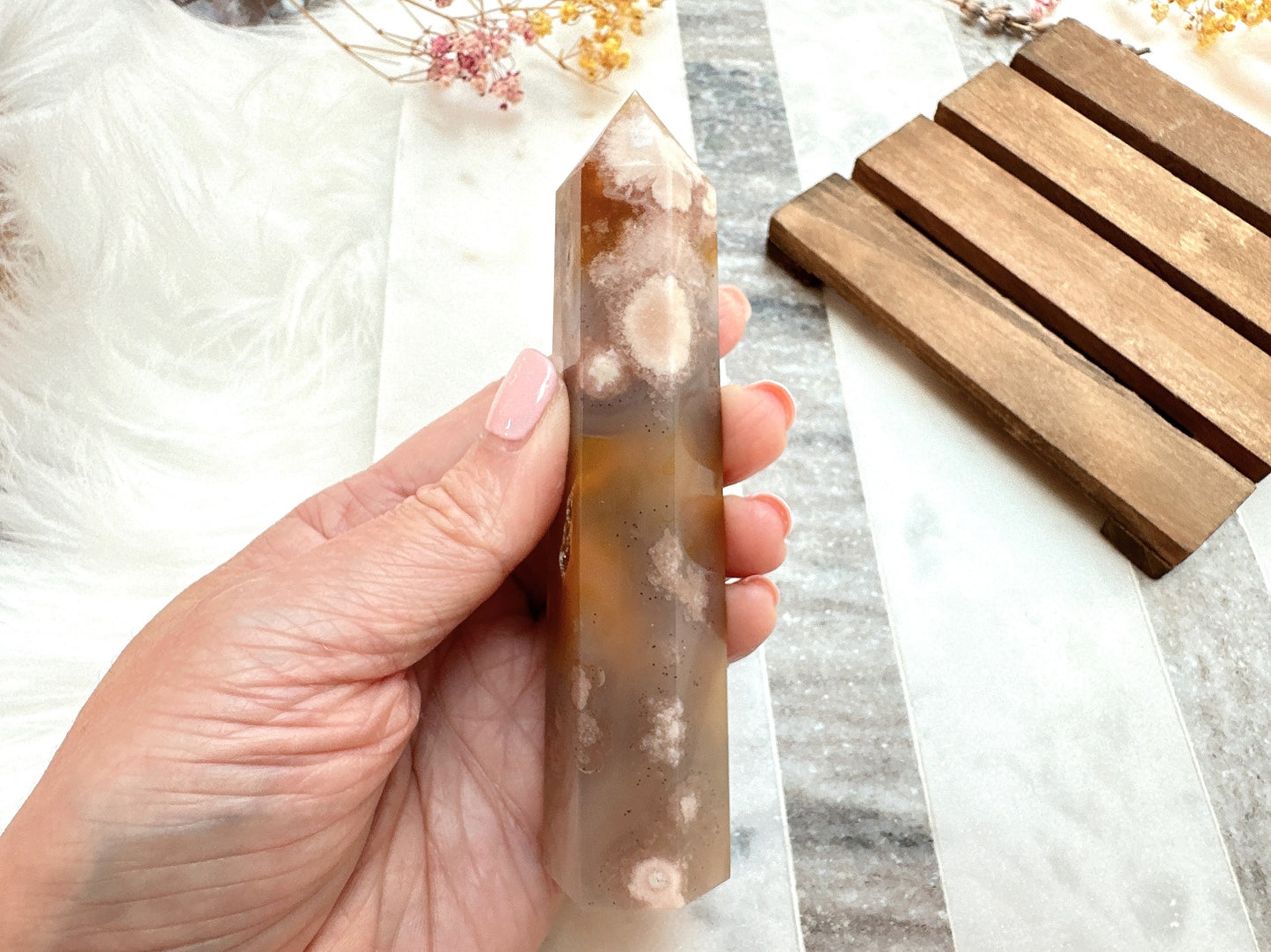 Flower Agate Tower Obelisk
