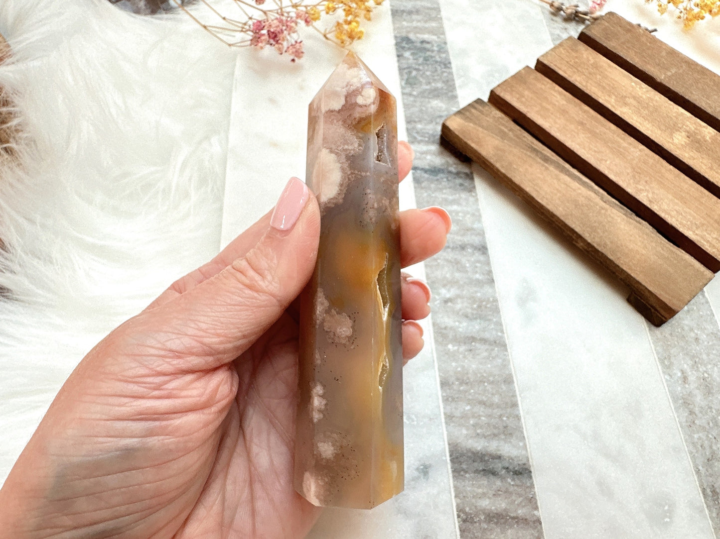 Flower Agate Tower Obelisk