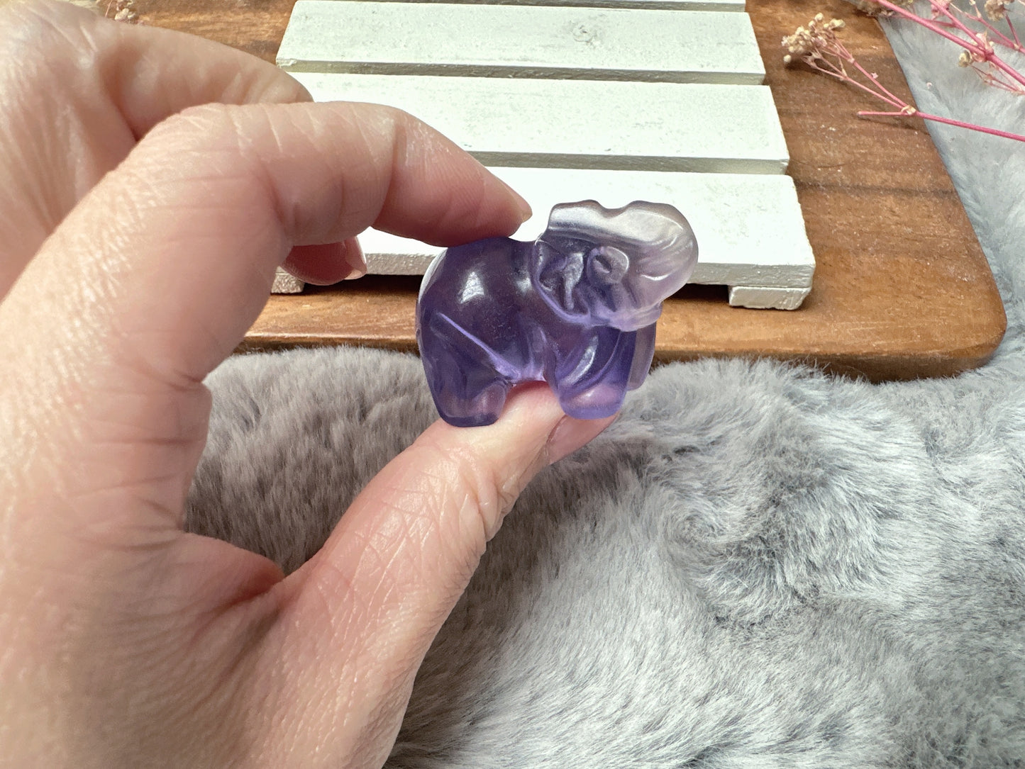 Small Candy Fluorite Elephant