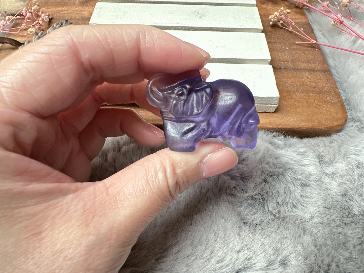 Small Candy Fluorite Elephant