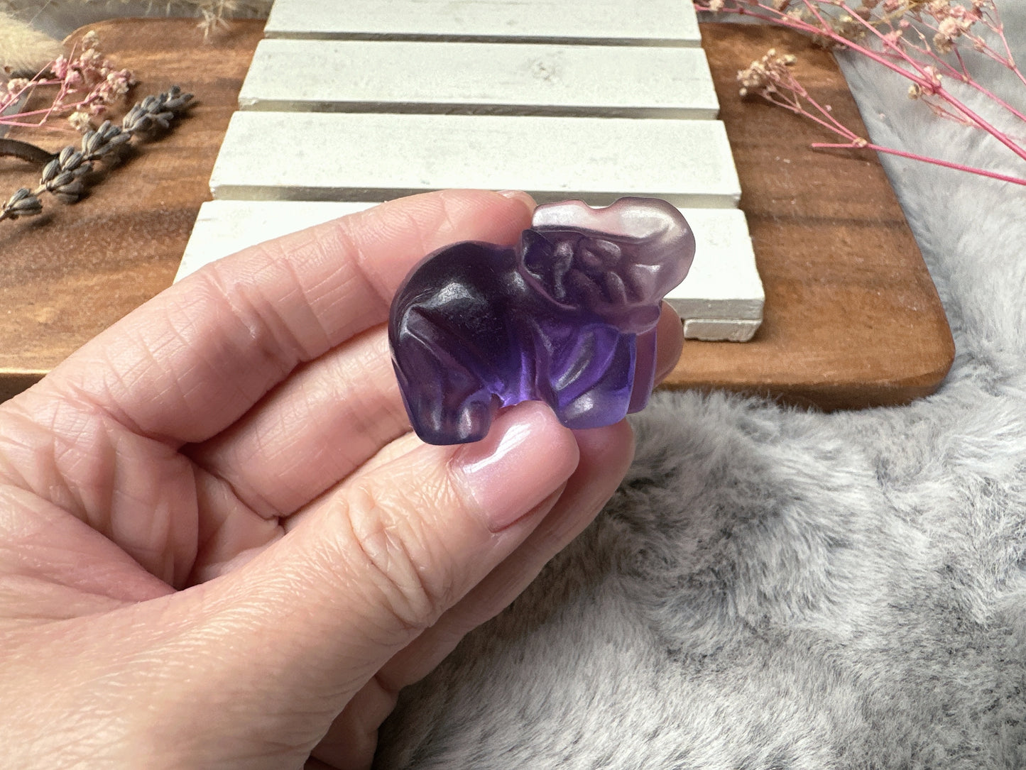 Small Candy Fluorite Elephant