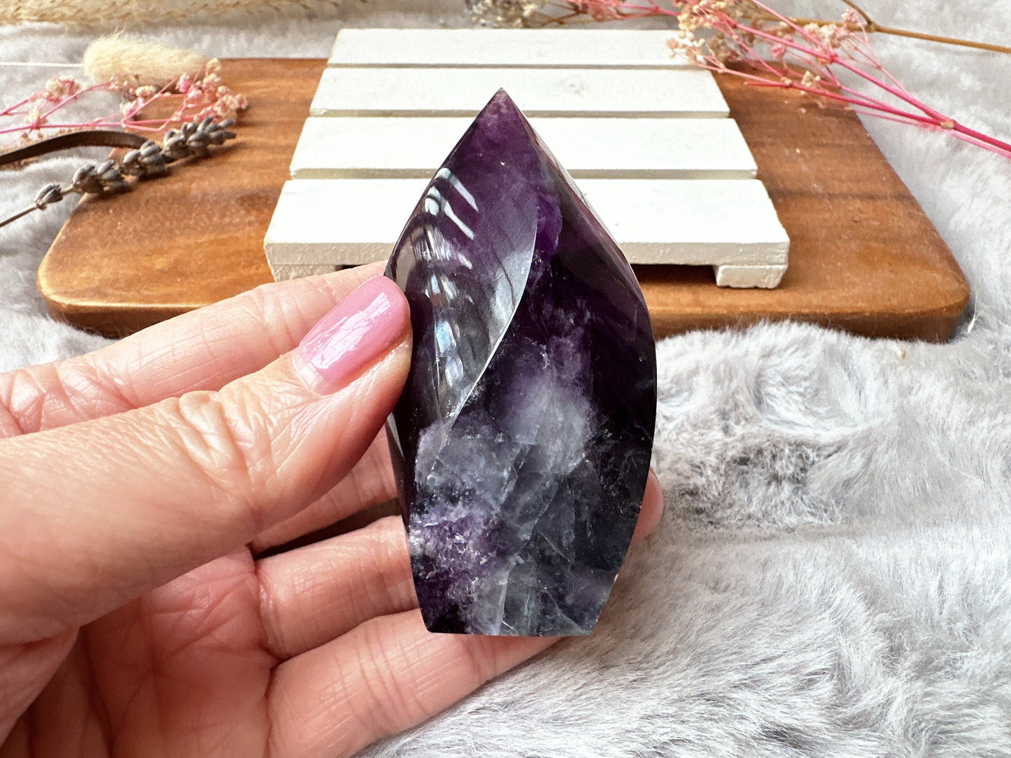 Small Watermelon Fluorite Flame